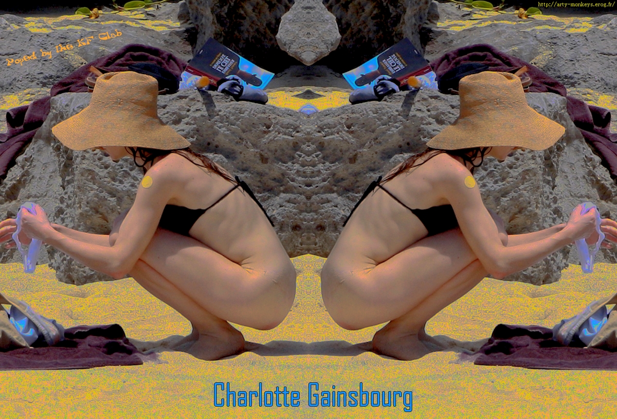 Charlotte Gainsbourg Beach 01-1200