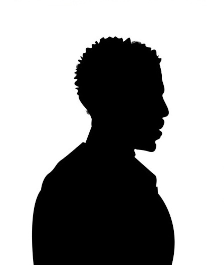 Silhouette homme noir